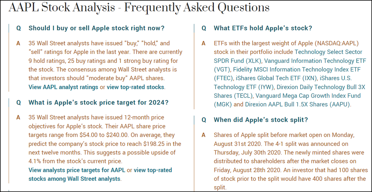 Apple stock FAQs