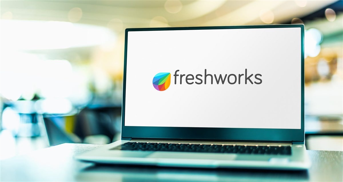 freshworks logo on laptop