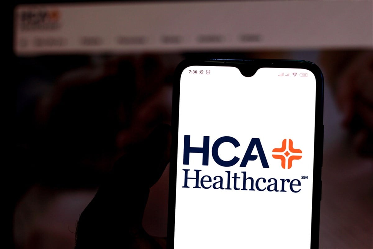 December 5, 2019, Brazil. In this photo illustration the HCA Healthcare logo is displayed on a smartphone.