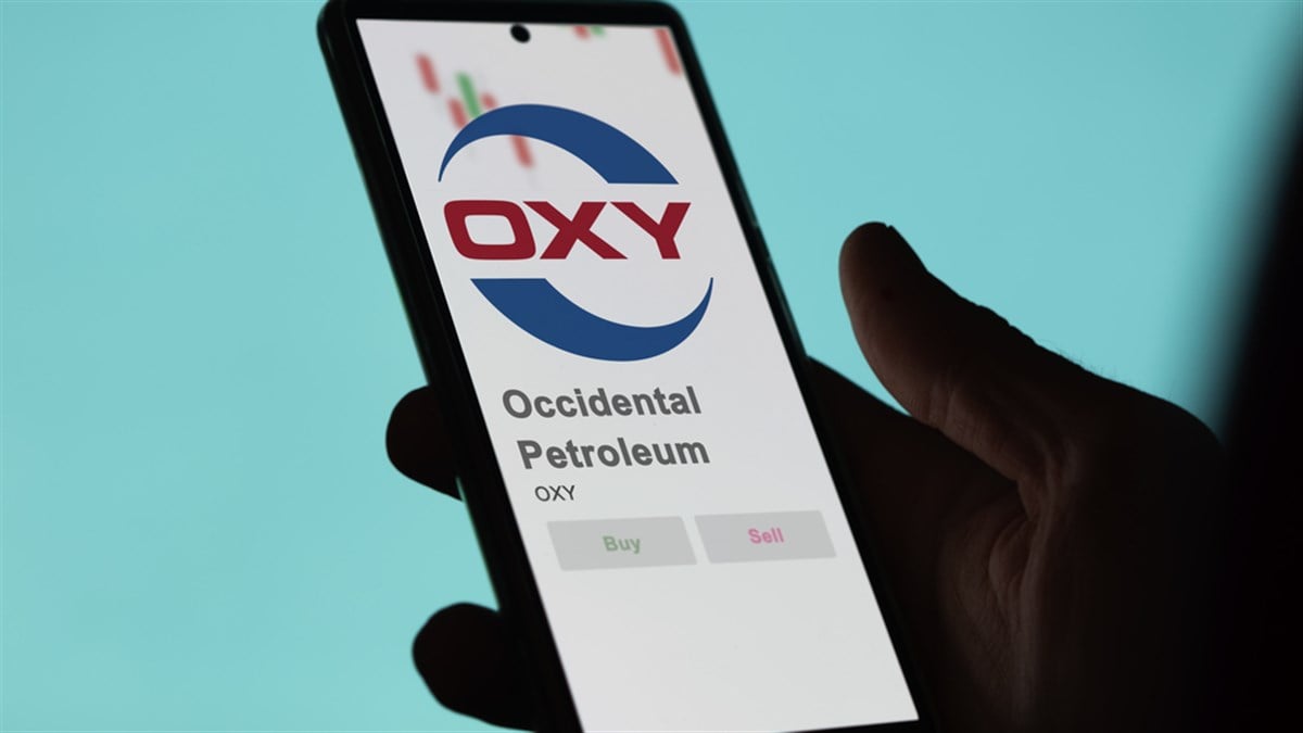 Occidental Petroleum logo on smartphone