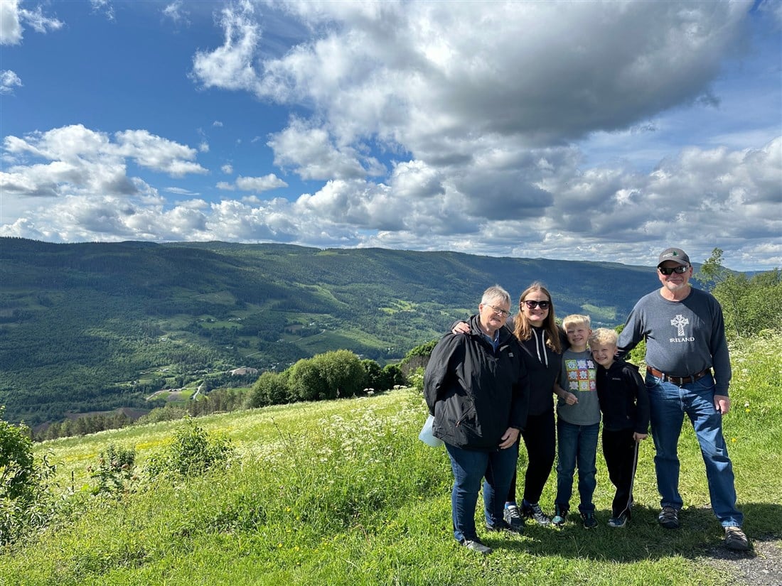 Across the valley from her family's ancestral home