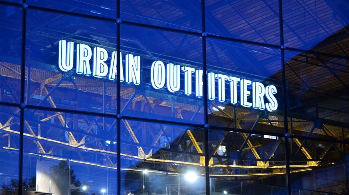 Urban outfitters sign outside store