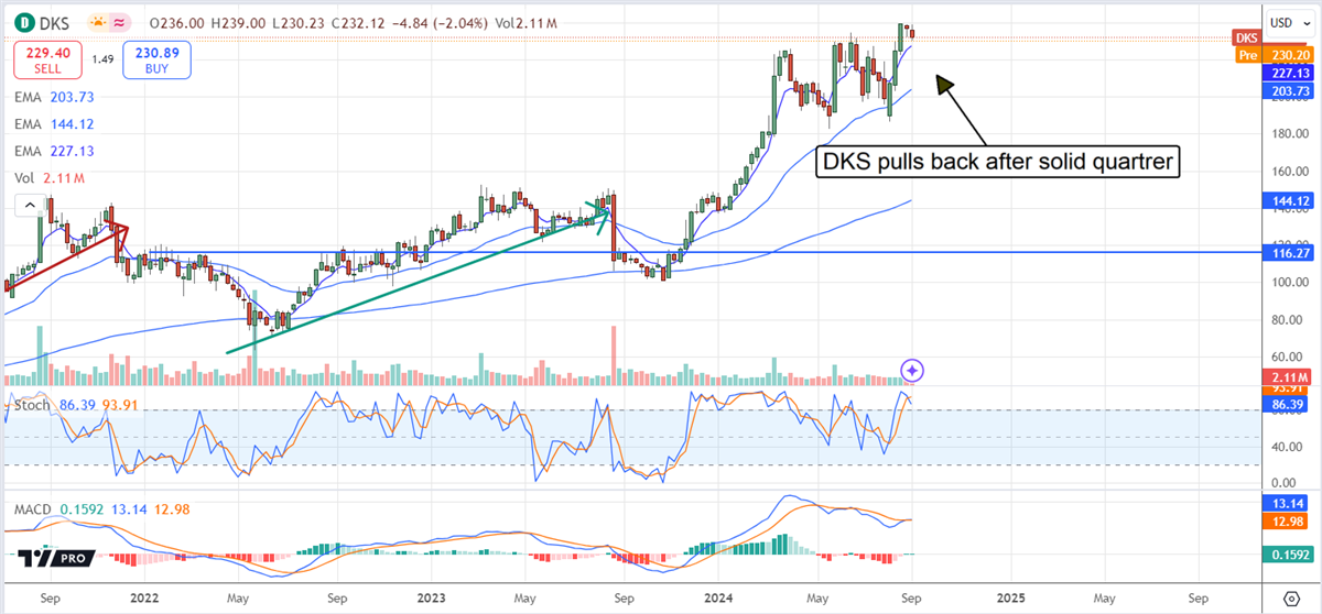 Dick's Sporting Goods DKS stock chart