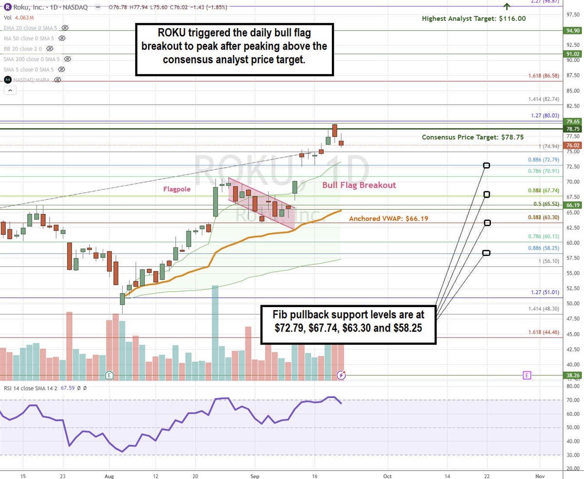 Roku stock chart