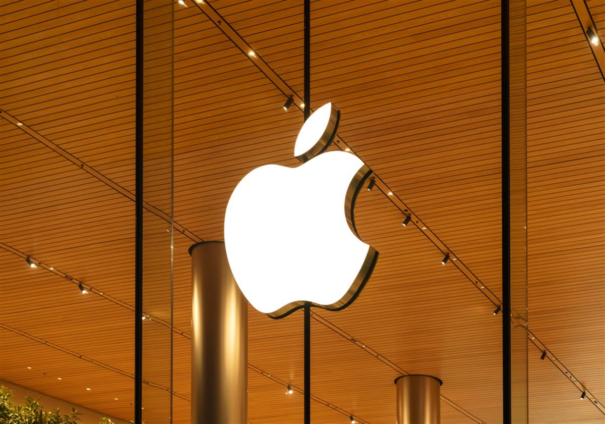 Bangkok, Thailand - September 30, 2019 : Apple logo at Apple Iconsiam The new Apple Store located inside Iconsiam shopping malls a new global landmark on Chao Phraya River in Bangkok-Thailand.