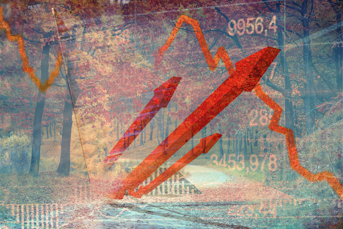 Fall background momentum stock chart