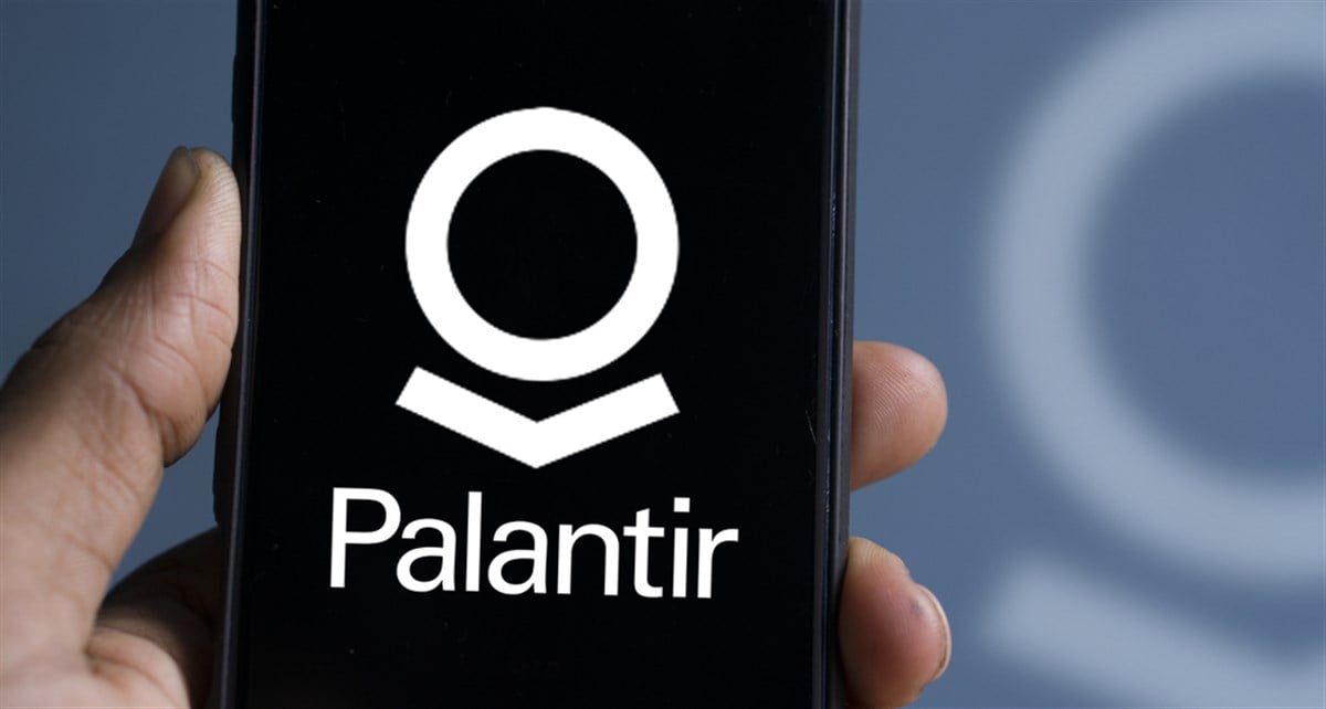 Dhaka, Bangladesh- 07 February 2024: Palantir logo displayed on smartphone.