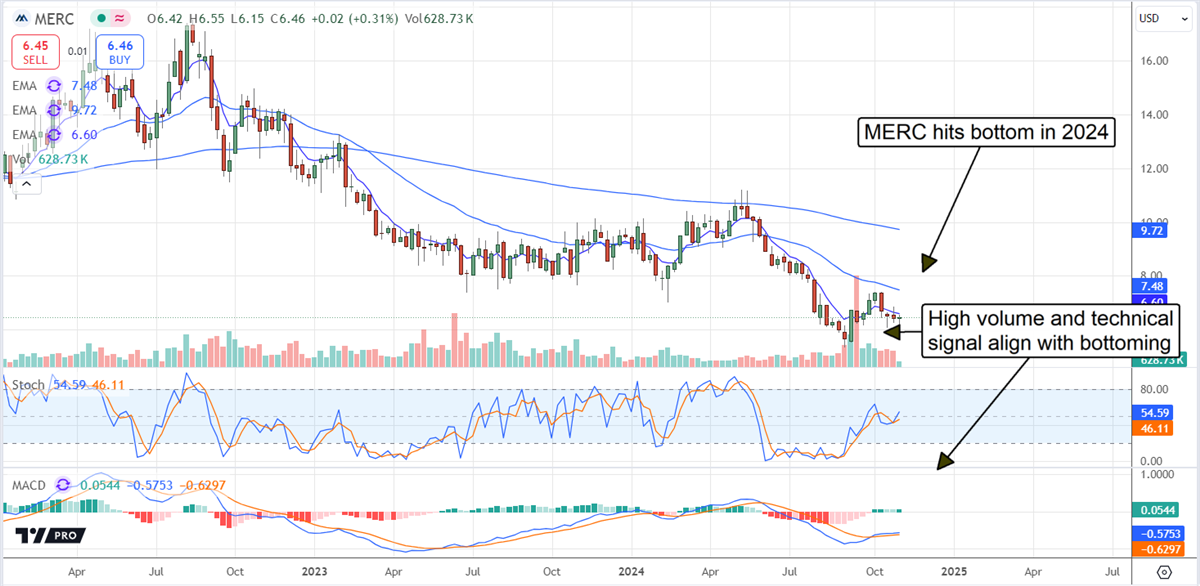 Mercer MERC stock chart