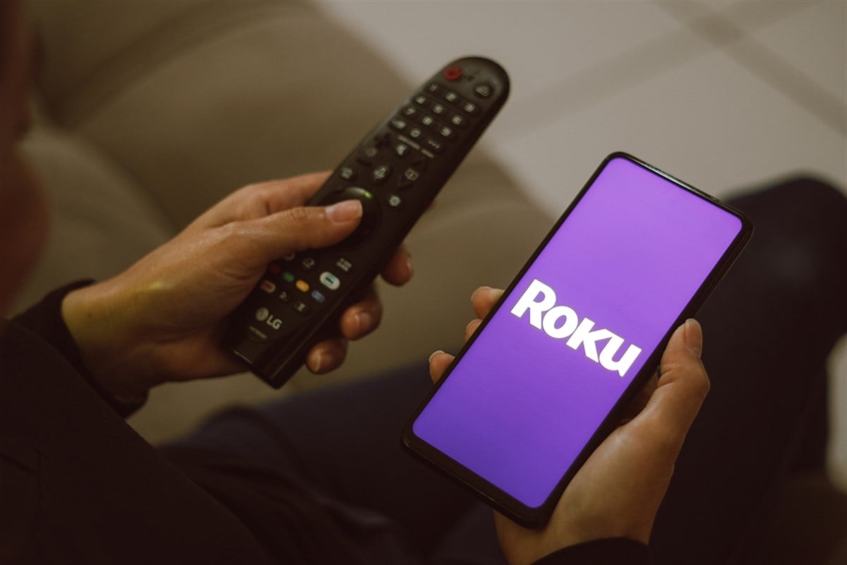 July 13, 2023, Brazil. In this photo illustration, the Roku logo seen displayed on a smartphone