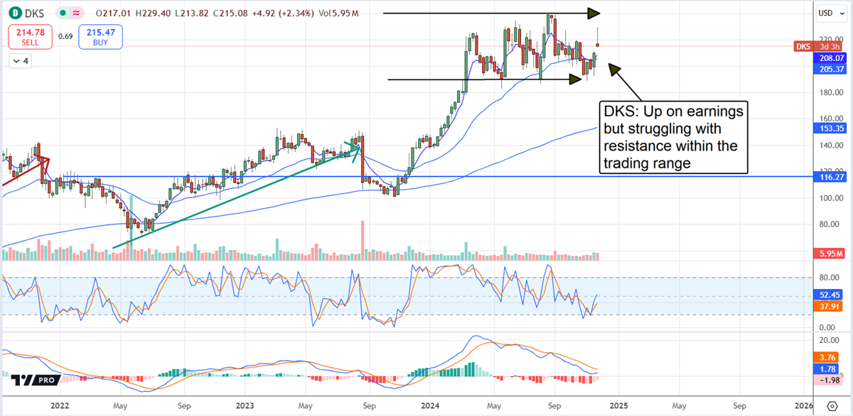 Dick's Sporting Goods DKS stock chart