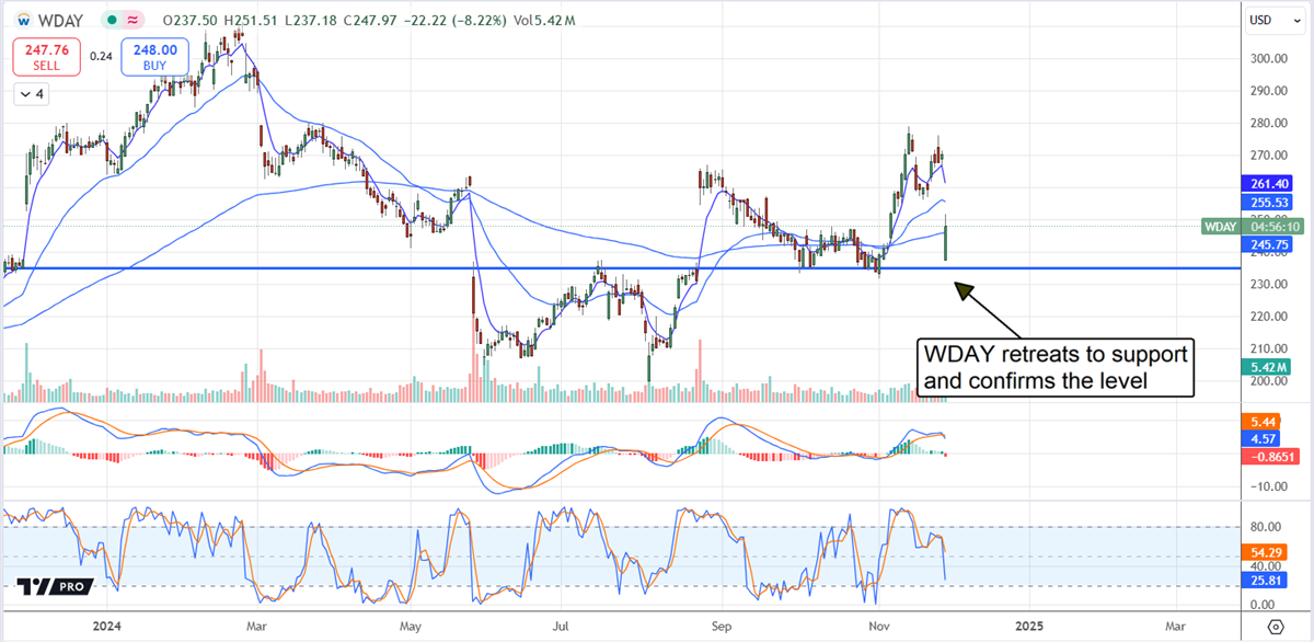 Workday WDAY stock chart