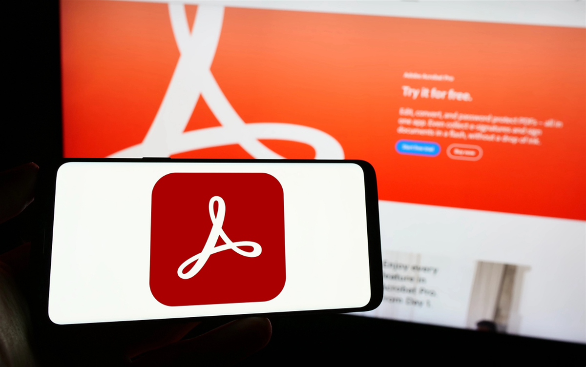 adobe logo on application screen