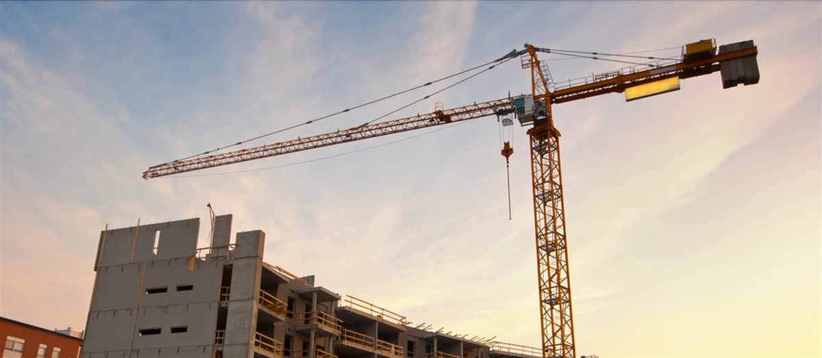 Construction site in morning — Photo