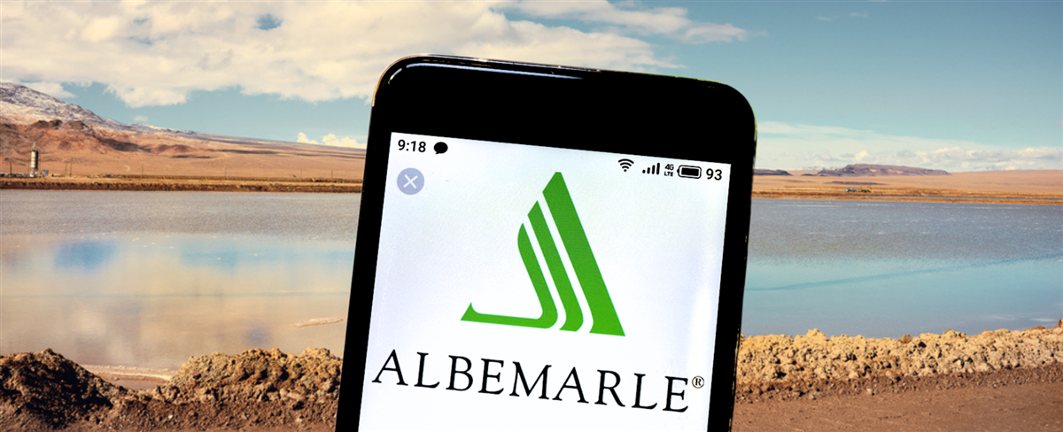 Albemarle lithium mining brine pool