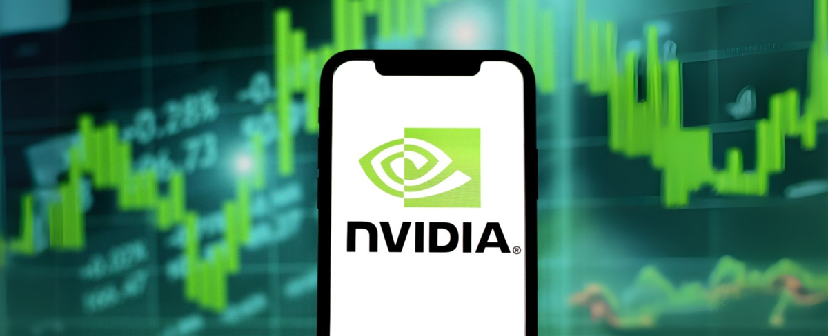 NVIDIA logo stock chart