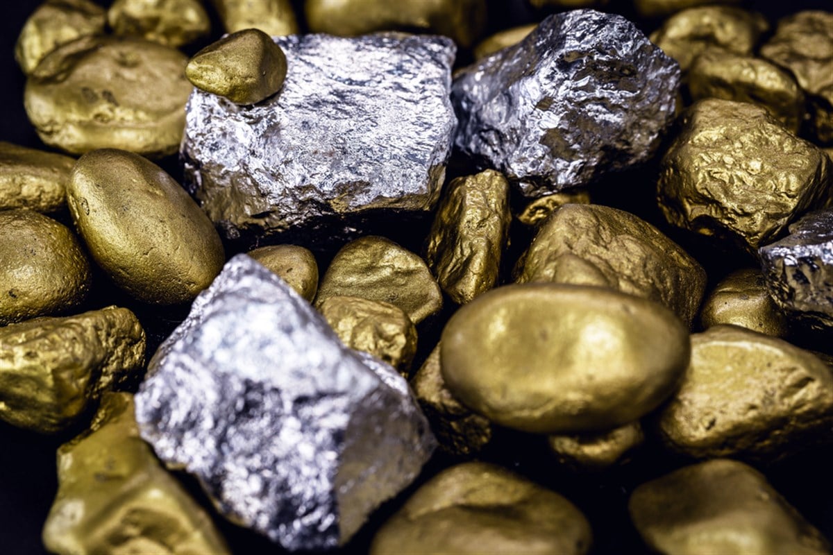 gold and silver nuggets