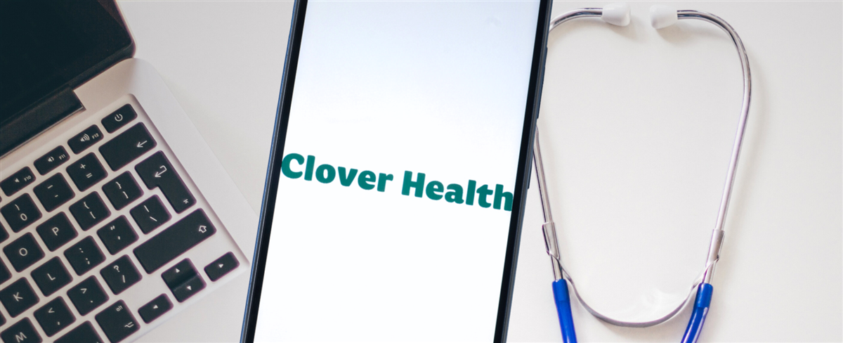 Clover Health computer and stethoscope