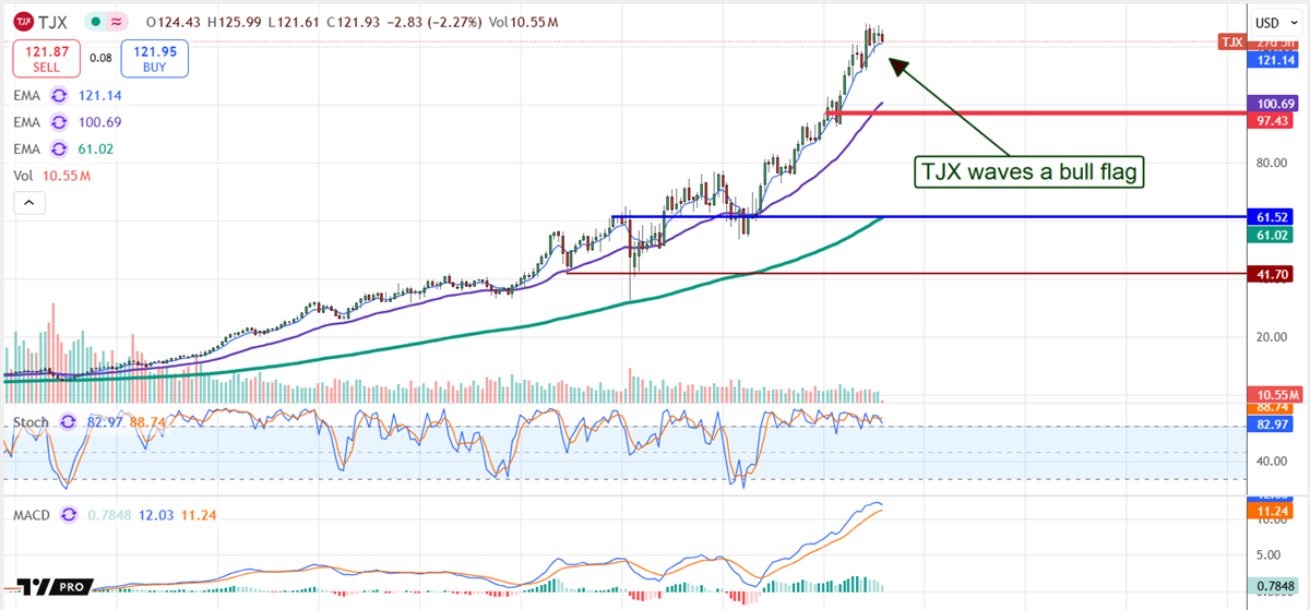 TJX stock diagram