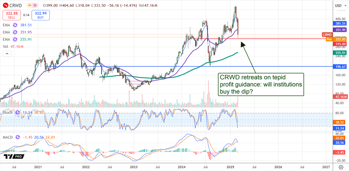 CRWD Stock Chart 