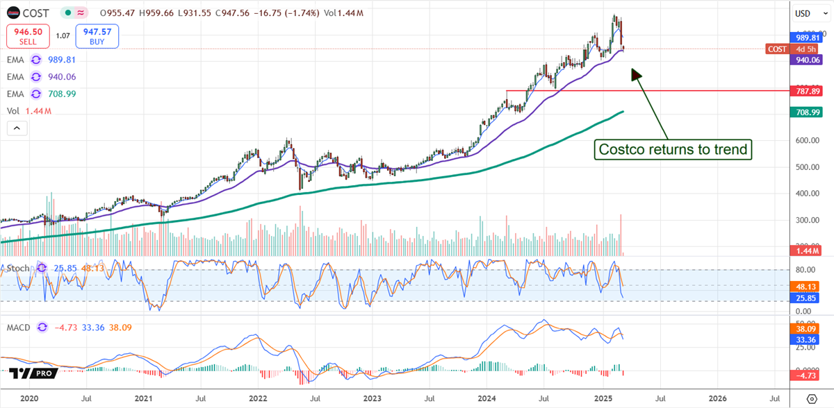 Costco Stock Chart 