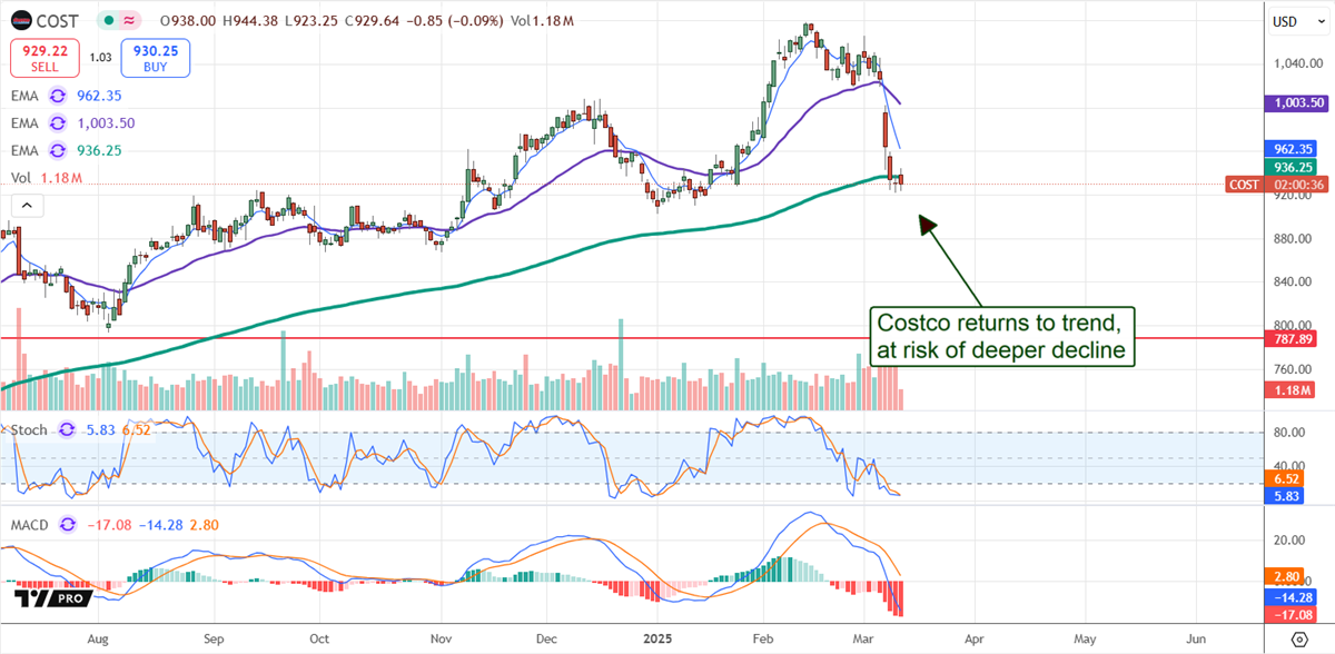 Costco COST Stock chart