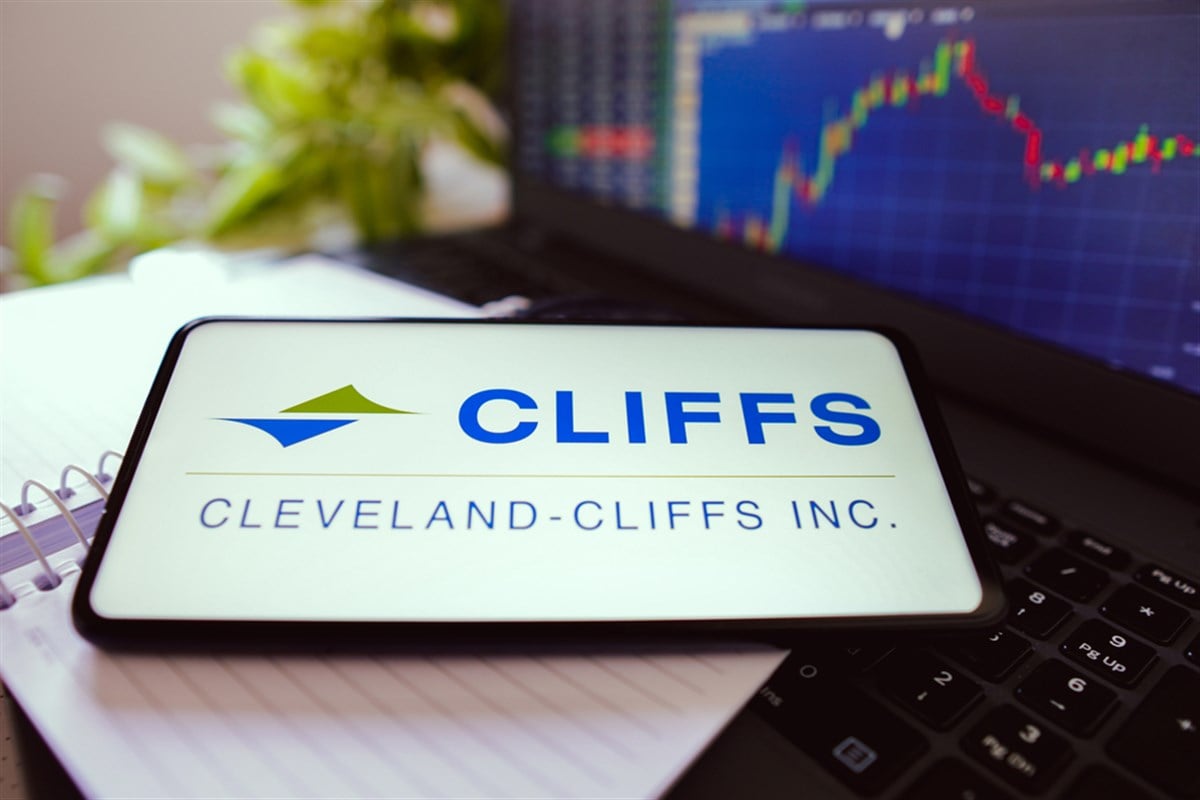 July 7, 2022, Brazil. In this photo illustration, the Cleveland-Cliffs Inc. logo is seen displayed on a smartphone screen