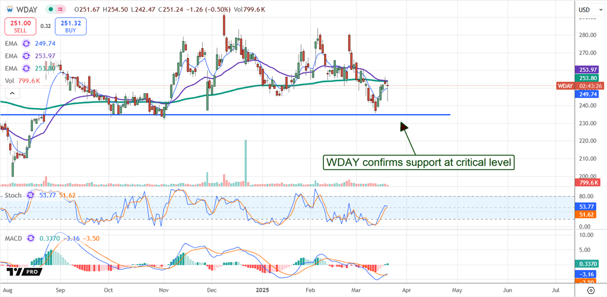 Workday WDAY stock chart