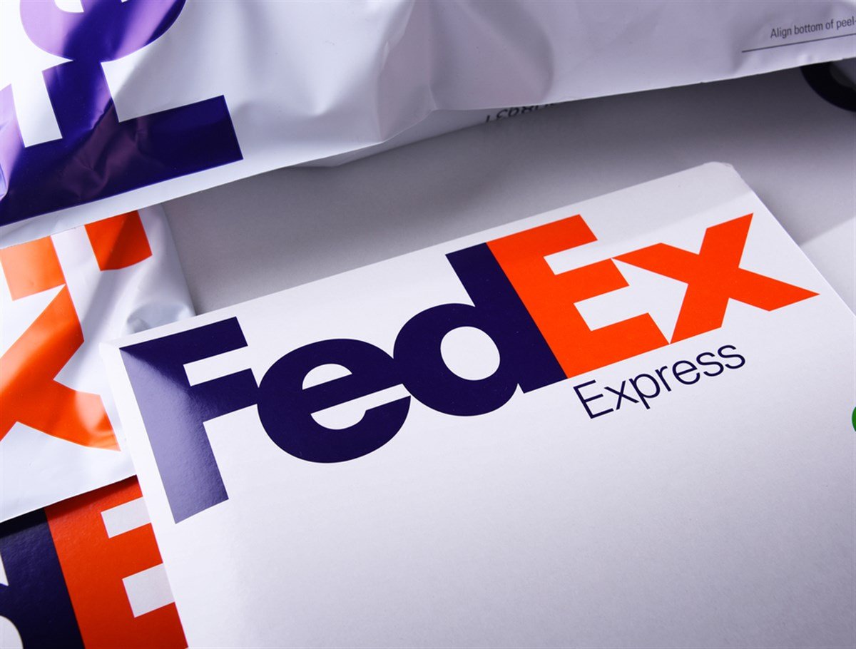 FedEx pile of packages