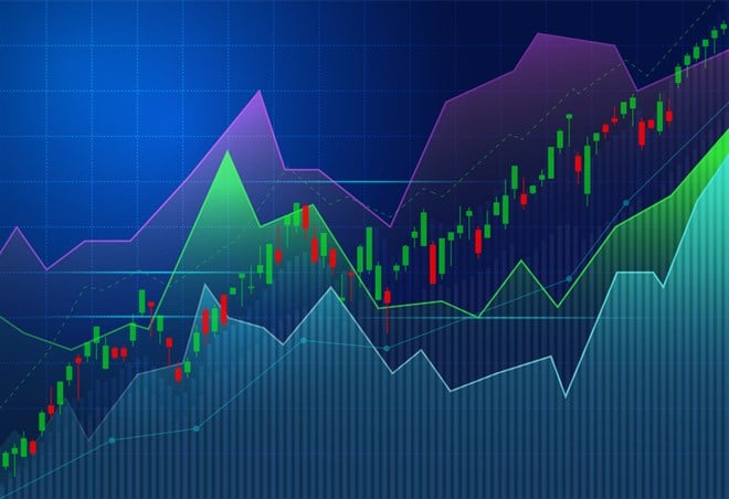 Financial stock market graph on stock market investment trading, Bullish point, Bearish point. trend of graph for business idea and all art work design. vector illustration.