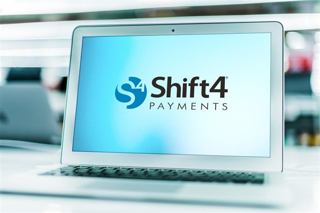 Shift 4 stock logo on a computer screen