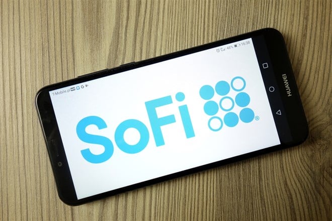 SoFi stock price 