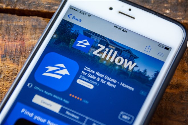Zillow logo on iPhone App