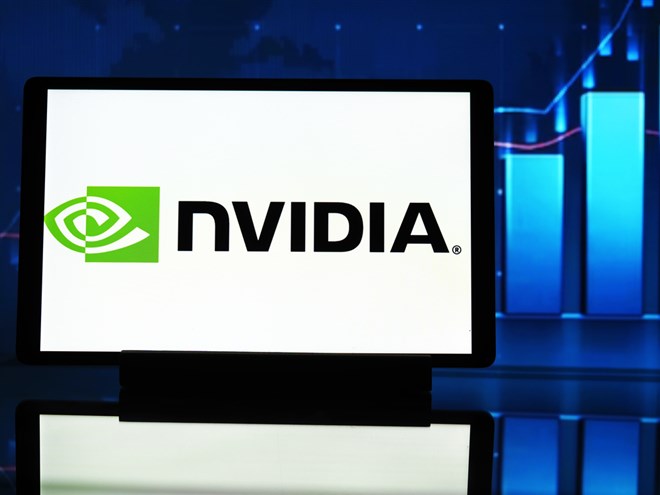 NVIDIA Corporation  logo seen displayed on a tablet