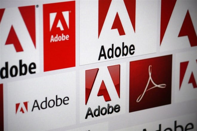 adobe logos on computer screen