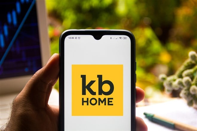 KB Home logo seen displayed on a smartphone