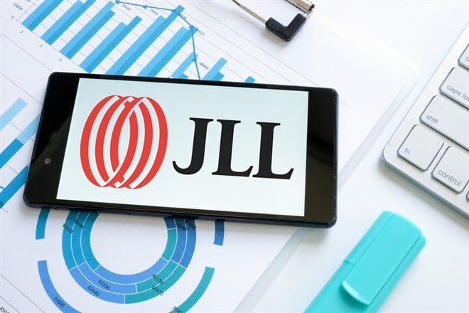 JLL logo on smartphone