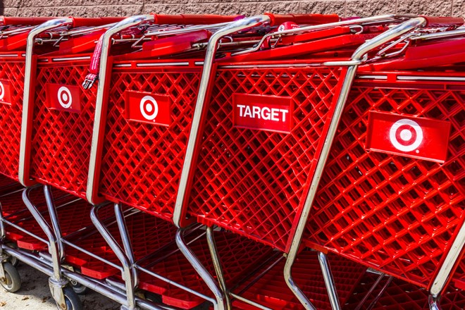 Target logos on shopping carts