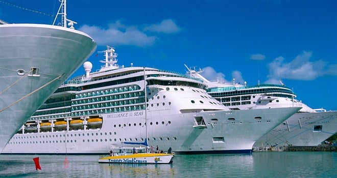 Cruise ship Brilliance of the Seas of Royal Caribbean International in port of St. John's, Antigua