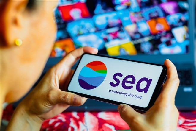 the Sea Limited logo is displayed on a smartphone screen