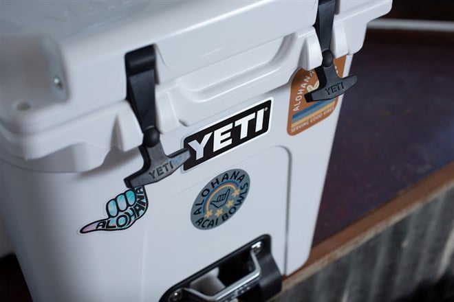 A view of a Yeti cooler