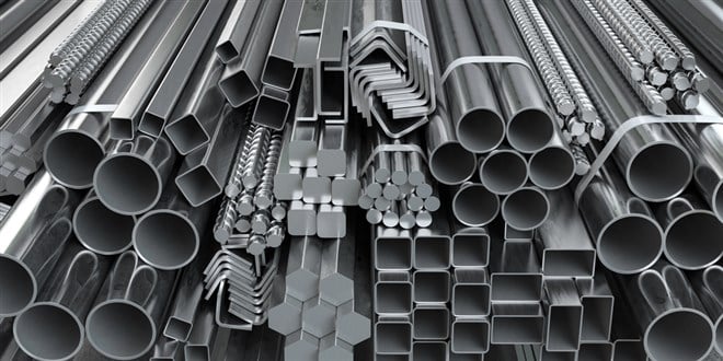 Different metal rolled products. Stainless steel profiles United States Steel