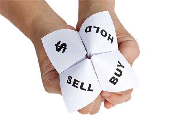 Paper Fortune Teller buy sell hold dollar sign