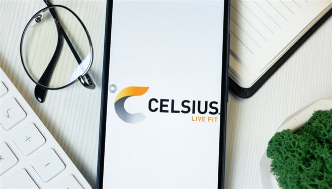 New York, USA - 11 June 2024: Celsius Holdings Logo on Phone Screen, Company Icon. — Stock Editorial Photography