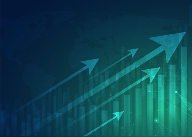 Bullish point, Bearish point. trend of graph vector design.