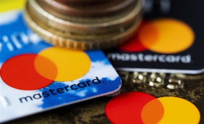 Clouse up of Mastercard - Stock Editorial Photography