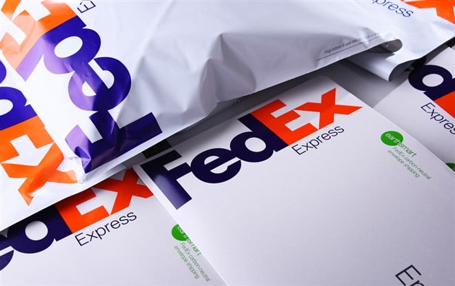 FedEx envelopes and parcels - Stock Editorial Photography