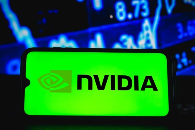 April 27, 2021, Brazil. In this photo illustration the Nvidia Corporation logo seen displayed on a smartphone screen