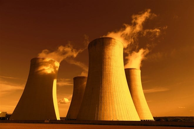 Nuclear power plant Dukovany in Czech Republic Europe - stock image