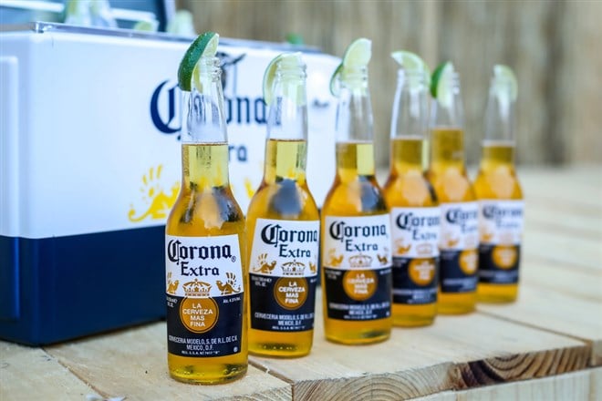 Corona Extra beer bottles