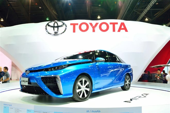 BANGKOK - March 26 : Toyota Mirai, Hydrogen engine Vehicle, on D — Stock Editorial Photography